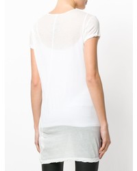 Женская белая футболка с круглым вырезом от Rick Owens
