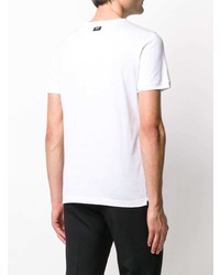 Мужская белая футболка с круглым вырезом от Fendi