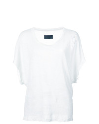 Женская белая футболка с круглым вырезом от RtA