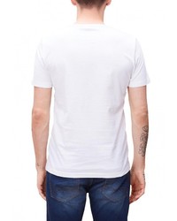 Мужская белая футболка с круглым вырезом от s.Oliver