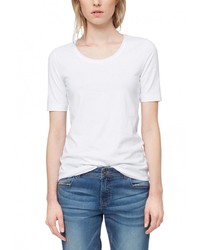 Женская белая футболка с круглым вырезом от s.Oliver