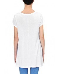 Женская белая футболка с круглым вырезом от s.Oliver Denim