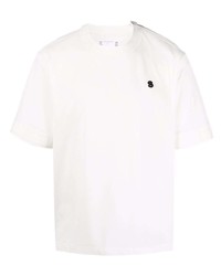 Мужская белая футболка с круглым вырезом от Sacai