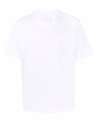 Мужская белая футболка с круглым вырезом от Sacai