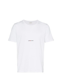 Мужская белая футболка с круглым вырезом от Saint Laurent