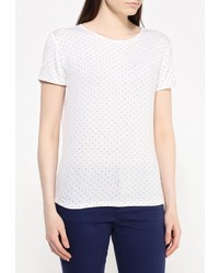 Женская белая футболка с круглым вырезом от Sela