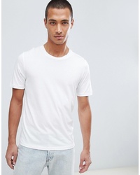 Мужская белая футболка с круглым вырезом от Selected Homme