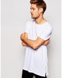 Мужская белая футболка с круглым вырезом от Selected