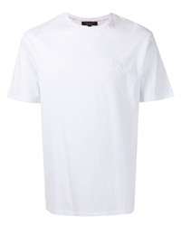 Мужская белая футболка с круглым вырезом от Shanghai Tang