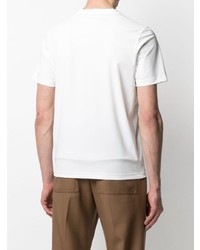 Мужская белая футболка с круглым вырезом от Corneliani