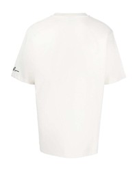 Мужская белая футболка с круглым вырезом от agnès b.