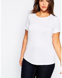 Женская белая футболка с круглым вырезом от Junarose