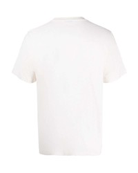 Мужская белая футболка с круглым вырезом от Auralee