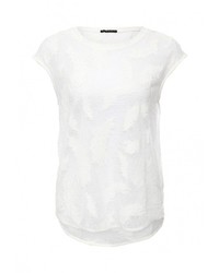 Женская белая футболка с круглым вырезом от Sisley