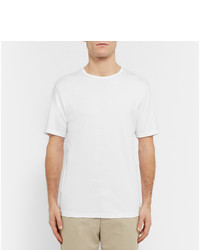 Мужская белая футболка с круглым вырезом от Sunspel