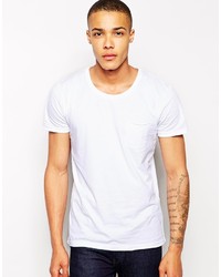 Мужская белая футболка с круглым вырезом от Solid
