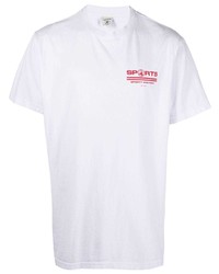 Мужская белая футболка с круглым вырезом от Sporty & Rich
