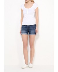 Женская белая футболка с круглым вырезом от SPRINGFIELD