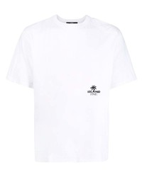 Мужская белая футболка с круглым вырезом от Stampd