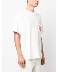 Мужская белая футболка с круглым вырезом от Bode