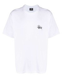 Мужская белая футболка с круглым вырезом от Stussy