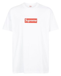 Мужская белая футболка с круглым вырезом от Supreme