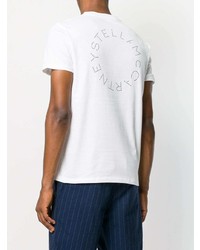 Мужская белая футболка с круглым вырезом от Stella McCartney