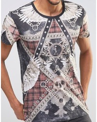 Мужская белая футболка с круглым вырезом от Religion