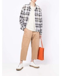 Мужская белая футболка с круглым вырезом от YMC