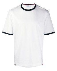 Мужская белая футболка с круглым вырезом от Thom Browne