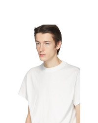 Мужская белая футболка с круглым вырезом от Jil Sanderand