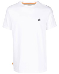 Мужская белая футболка с круглым вырезом от Timberland