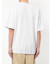 Мужская белая футболка с круглым вырезом от Monkey Time