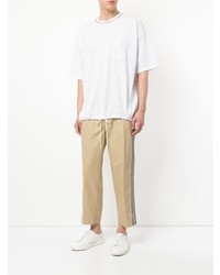 Мужская белая футболка с круглым вырезом от Monkey Time