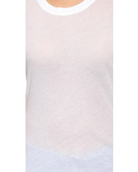 Женская белая футболка с круглым вырезом от Monrow