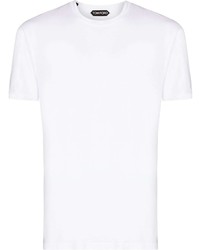 Мужская белая футболка с круглым вырезом от Tom Ford