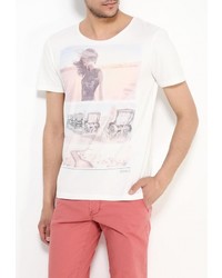 Мужская белая футболка с круглым вырезом от Tom Tailor Denim