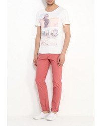 Мужская белая футболка с круглым вырезом от Tom Tailor Denim