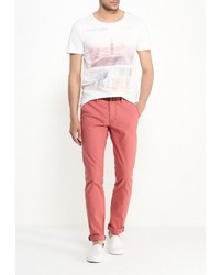 Мужская белая футболка с круглым вырезом от Tom Tailor Denim