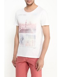 Мужская белая футболка с круглым вырезом от Tom Tailor Denim