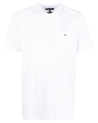 Мужская белая футболка с круглым вырезом от Tommy Hilfiger
