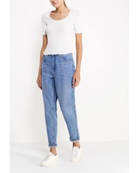 Женская белая футболка с круглым вырезом от Topshop