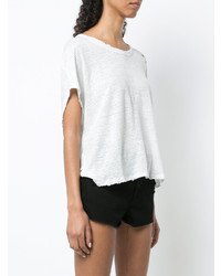 Женская белая футболка с круглым вырезом от RtA