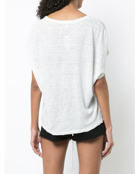 Женская белая футболка с круглым вырезом от RtA