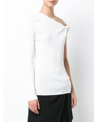 Женская белая футболка с круглым вырезом от Dion Lee