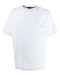Мужская белая футболка с круглым вырезом от Upww