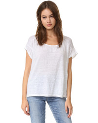 Женская белая футболка с круглым вырезом от Velvet