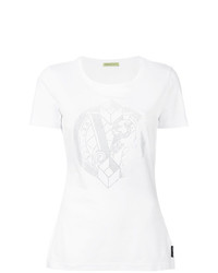 Женская белая футболка с круглым вырезом от Versace Jeans