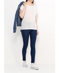 Женская белая футболка с круглым вырезом от Vila