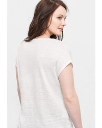 Женская белая футболка с круглым вырезом от Violeta BY MANGO